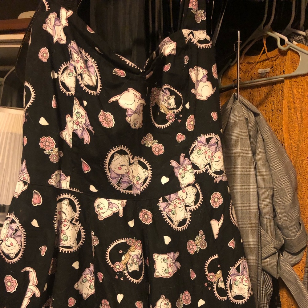 Cute cat rockabilly dress